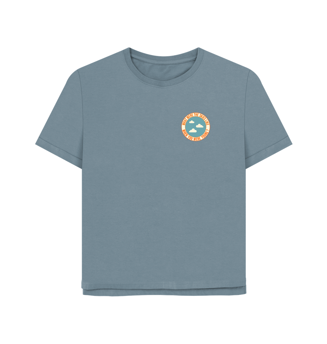 Stone Blue Printed T-shirt