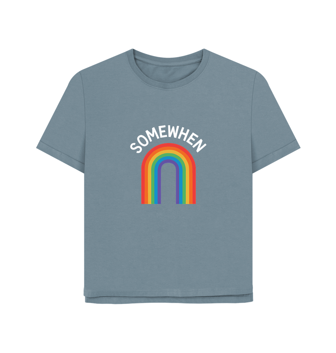 Stone Blue Printed T-shirt