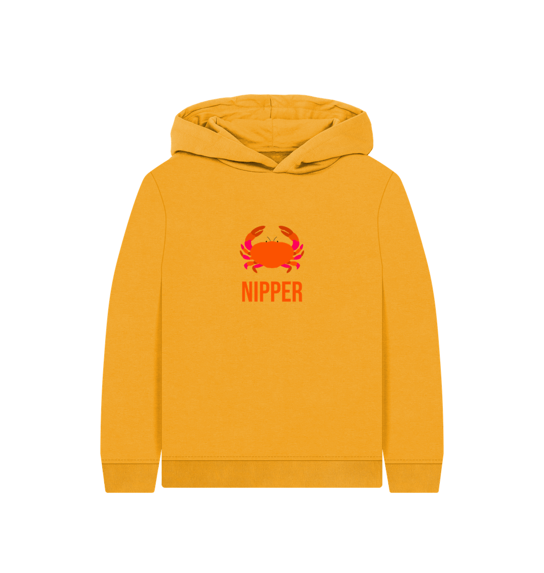 Mustard Printed Kids Hoodie