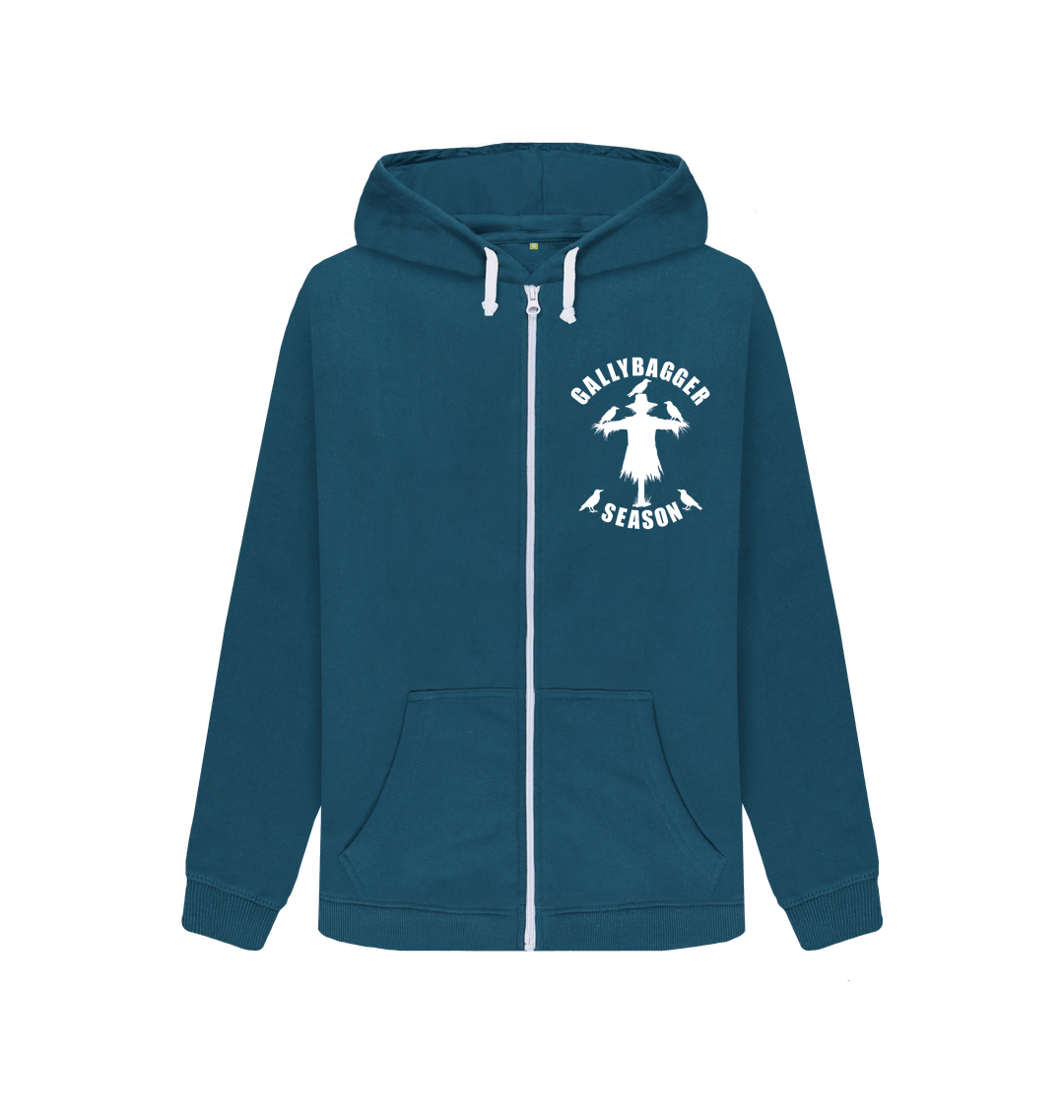 Denim Blue Zip hoody Front