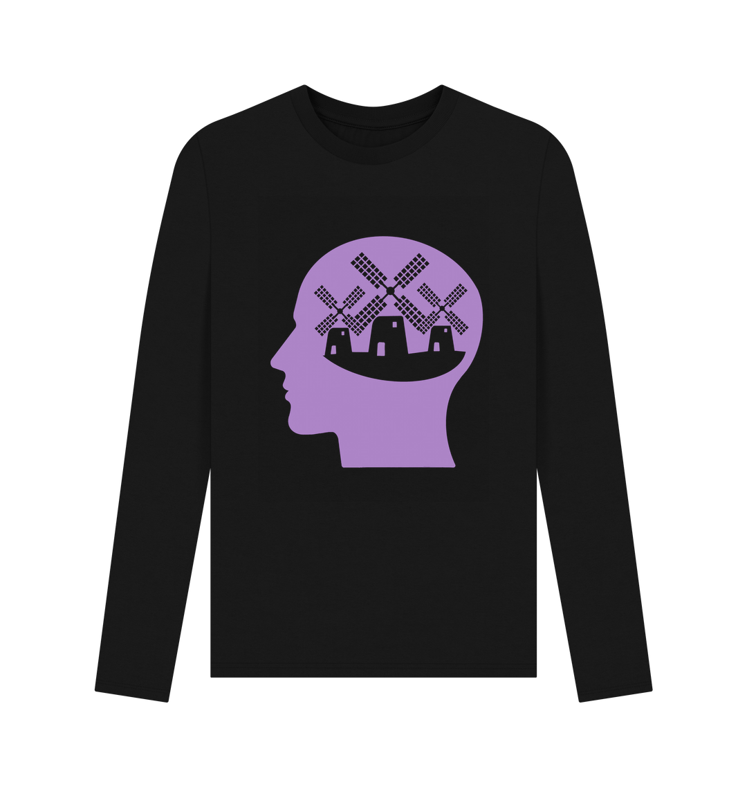 Black Printed Long Sleeve T Shirt