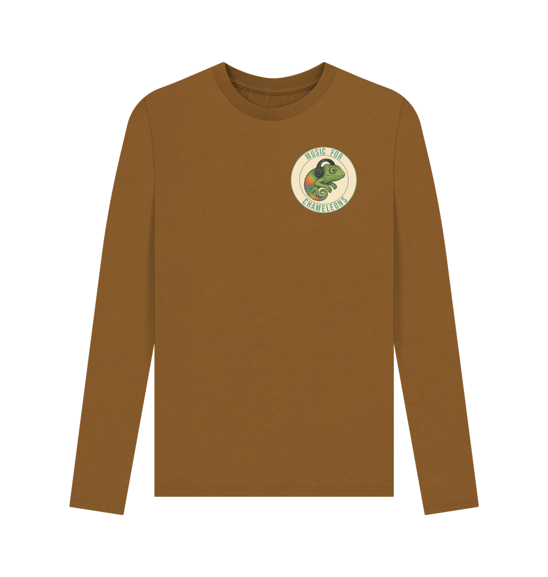 Brown Printed Long Sleeve T Shirt