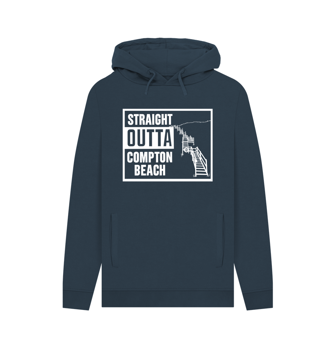 Navy Printed Hoody
