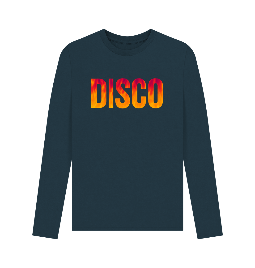 Denim Blue Printed Long Sleeve T Shirt