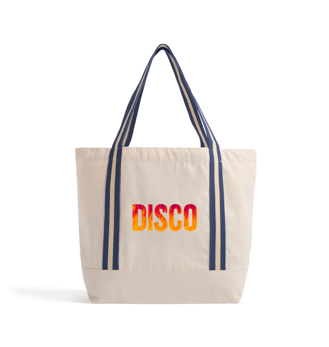 Natural/French Navy Heat Transfer Bag