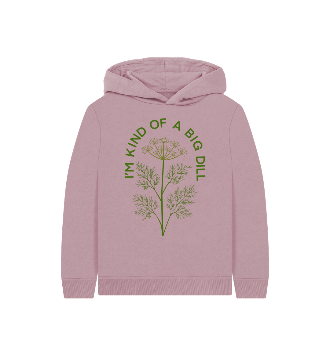 Mauve Printed Kids Hoodie Front