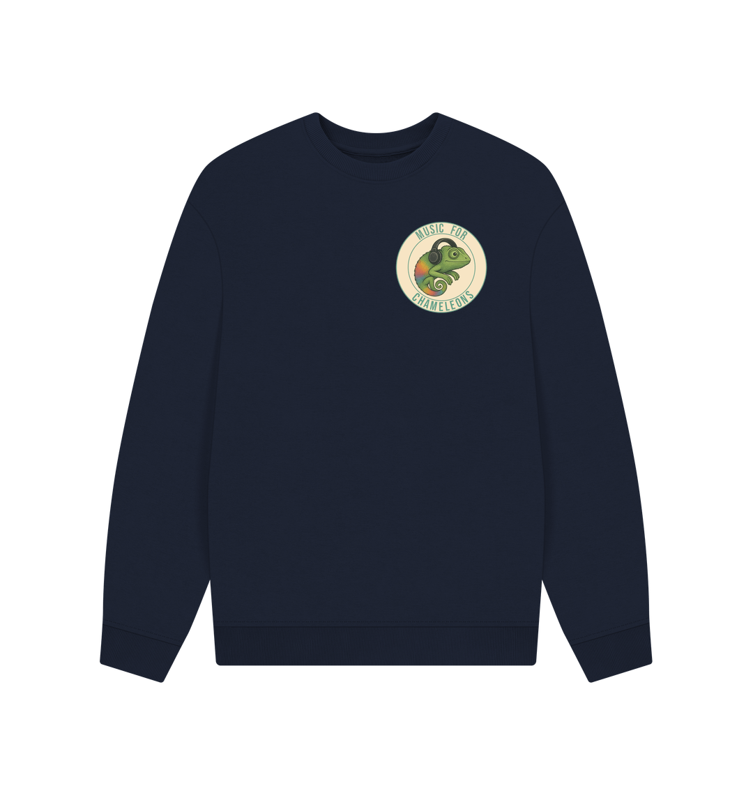 Navy Blue Printed Sweater