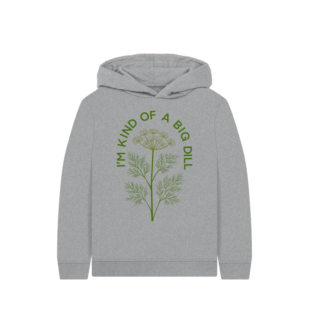 Athletic Grey Printed Kids Hoodie Front