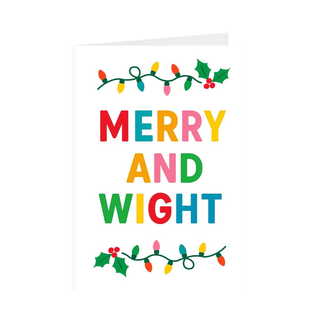 White Printed Greetings Cards Front