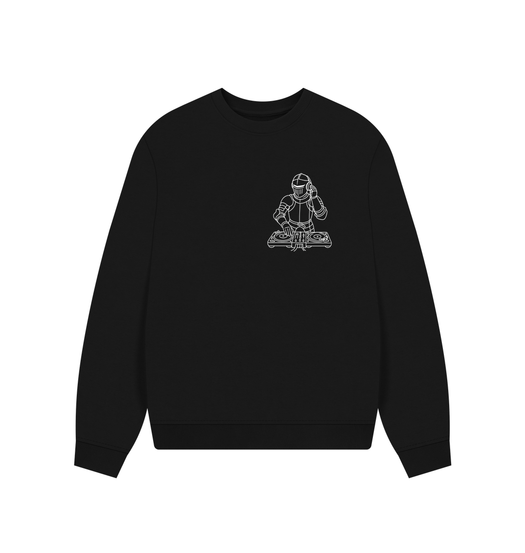 Black Printed Sweater