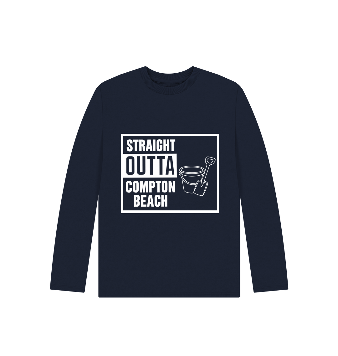 Navy Blue Printed Kids T-Shirt