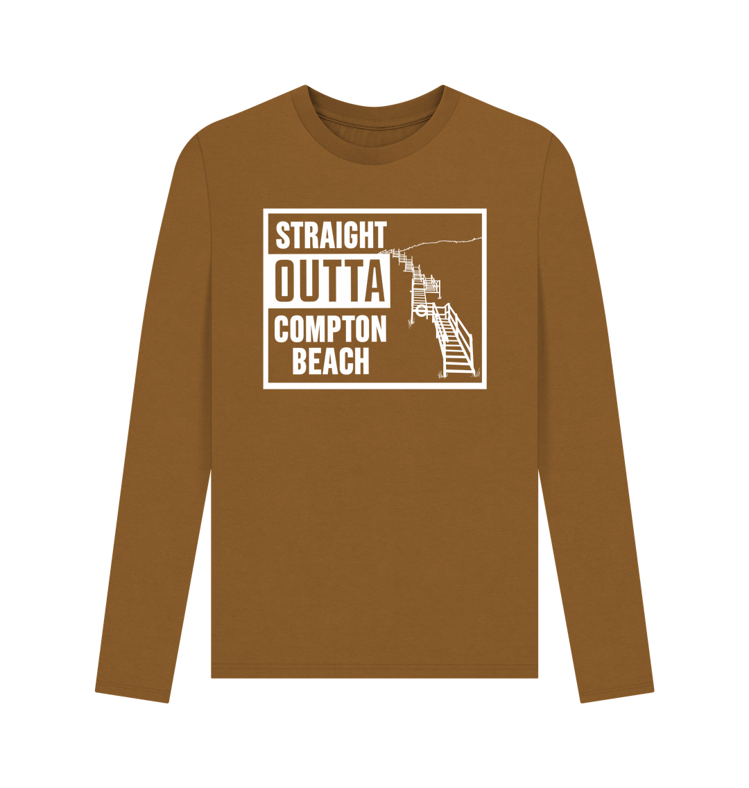 Brown Printed Long Sleeve T Shirt
