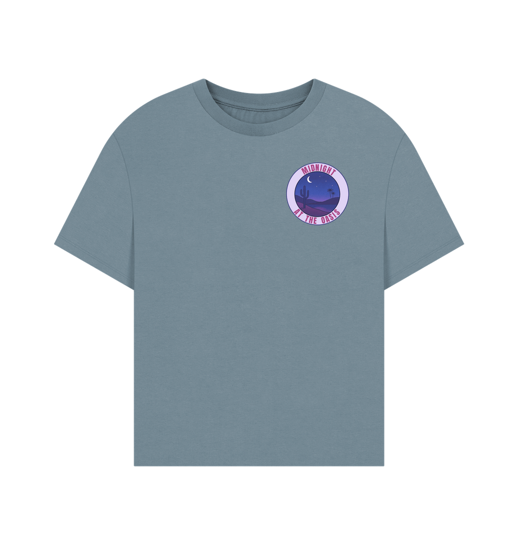 Stone Blue Printed T-shirt