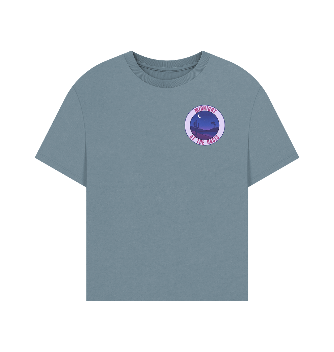 Stone Blue Printed T-shirt