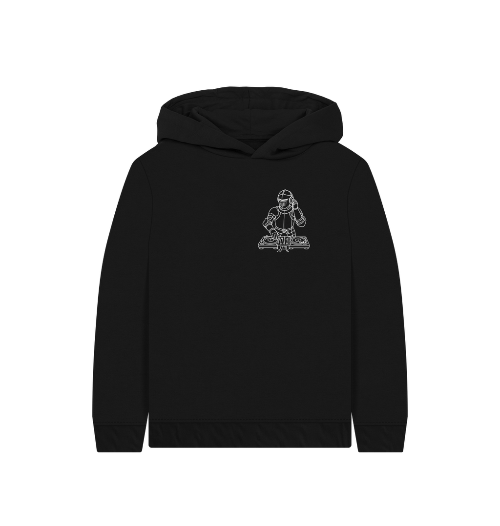 Black Printed Kids Hoodie