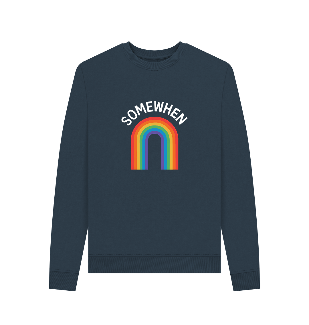 Navy Blue Printed Sweater