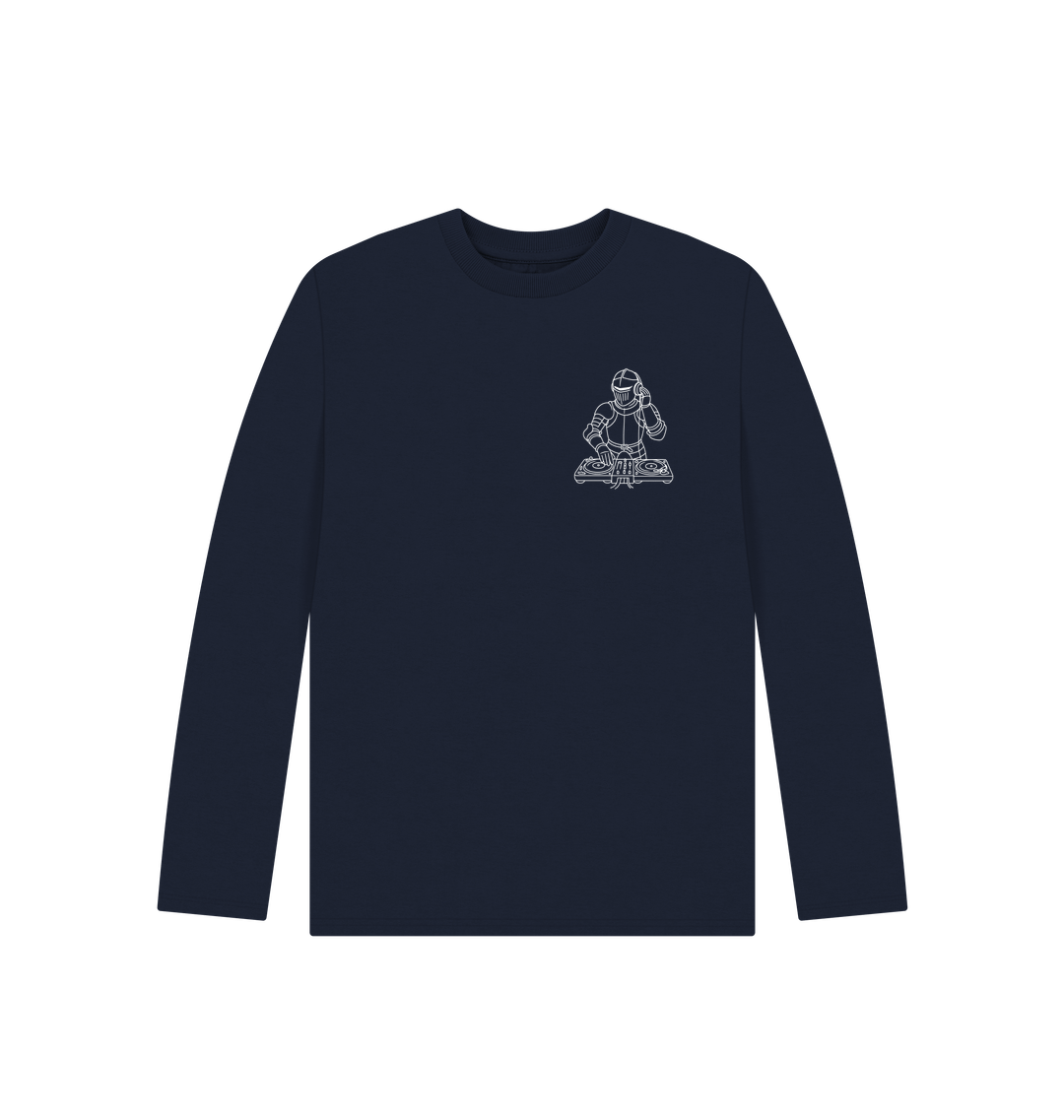 Navy Blue Printed Kids T-Shirt