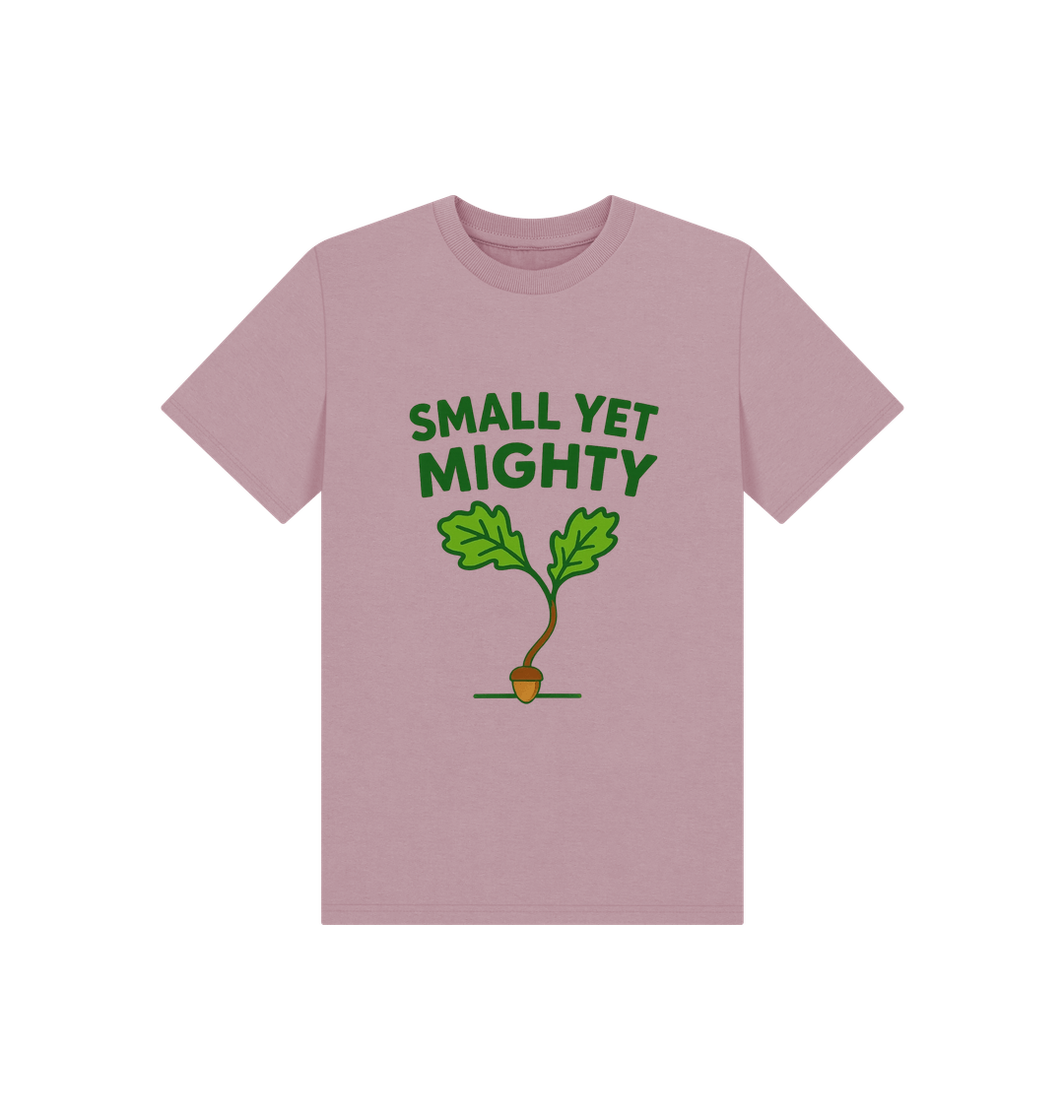 Mauve Printed Kids T-Shirt Front