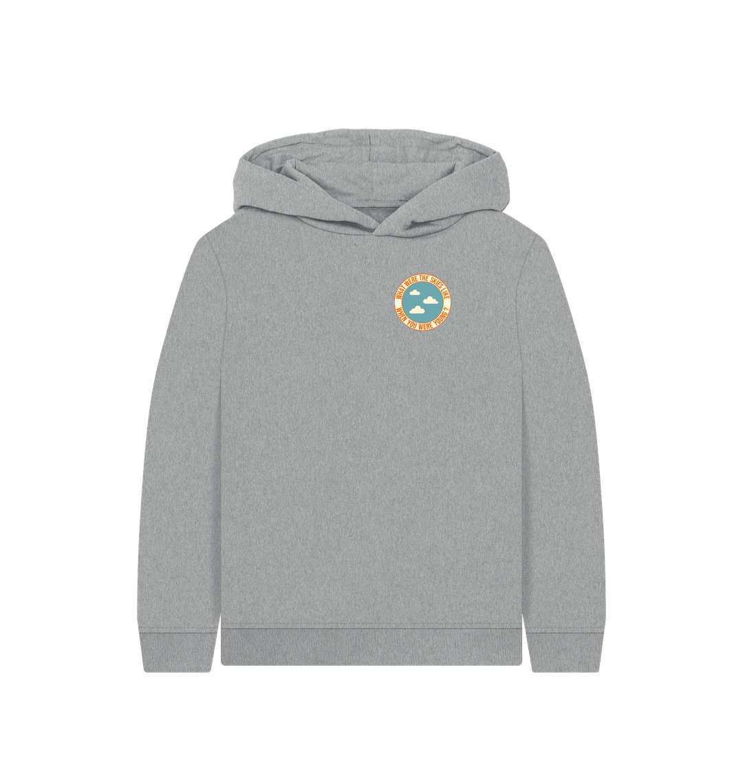 Athletic Grey Printed Kids Hoodie
