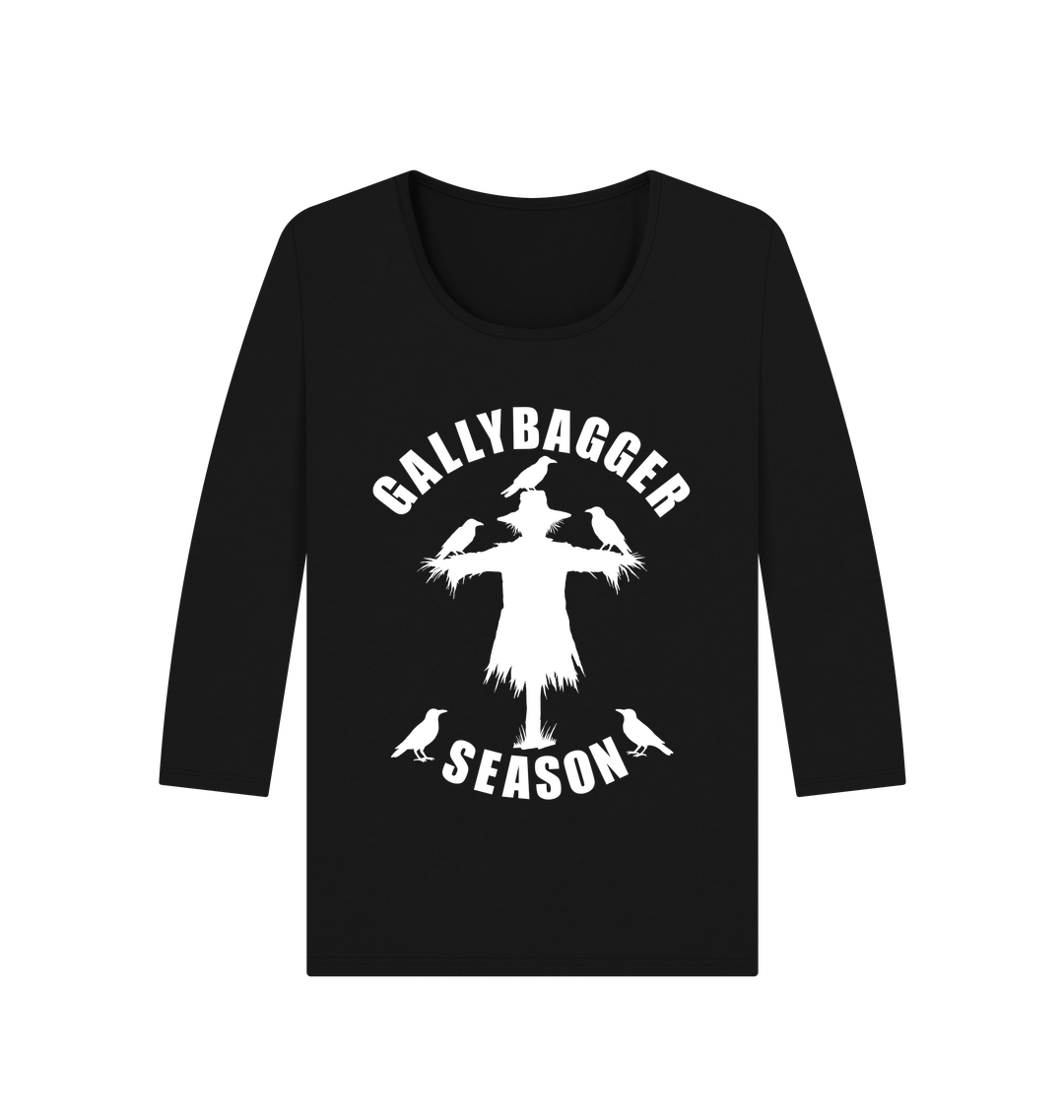 Black Printed Long Sleeve T Shirt Front