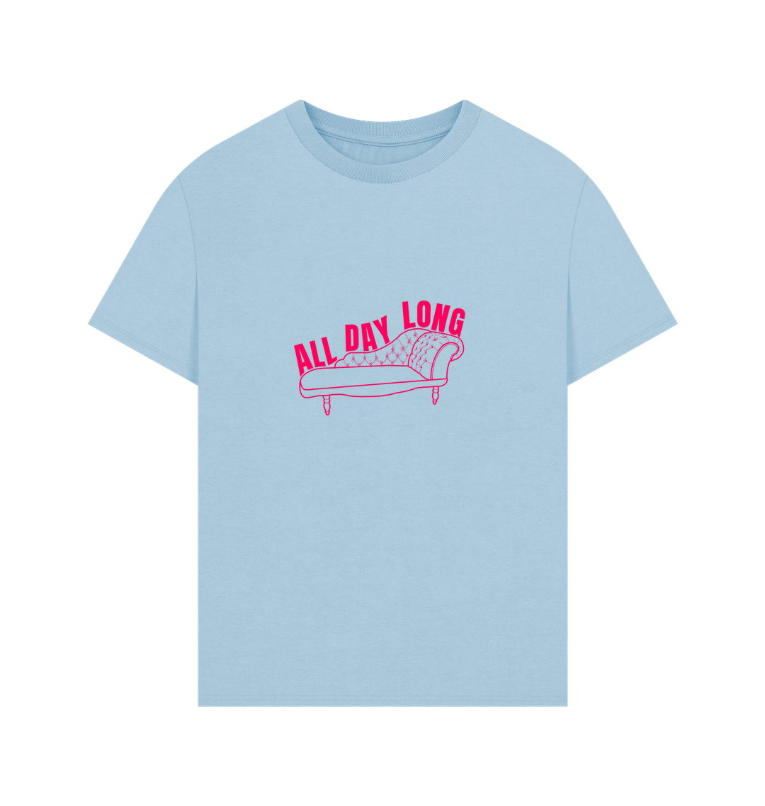 Milky Blue Printed T-shirt