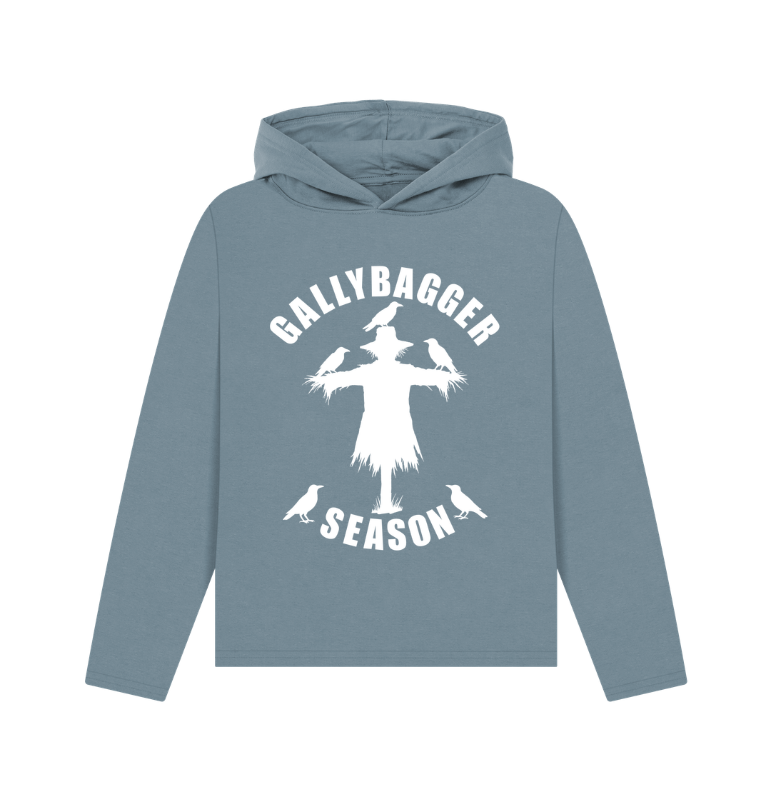Stone Blue Printed Hoody Front