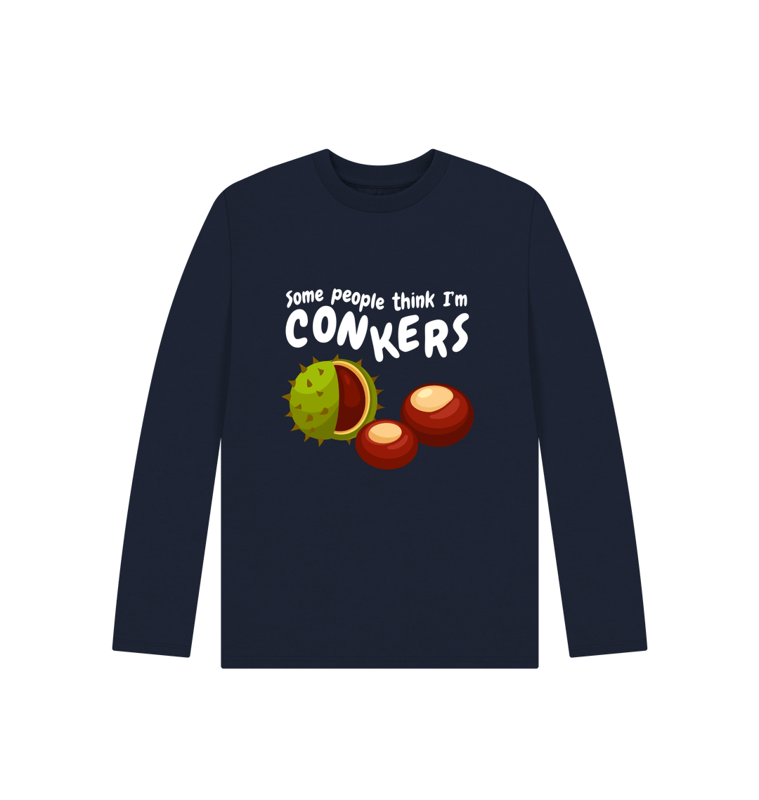 Navy Blue Printed Kids T-Shirt Front