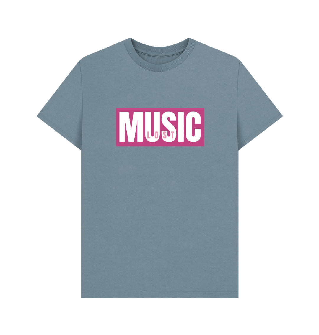 Stone Blue Printed T-shirt