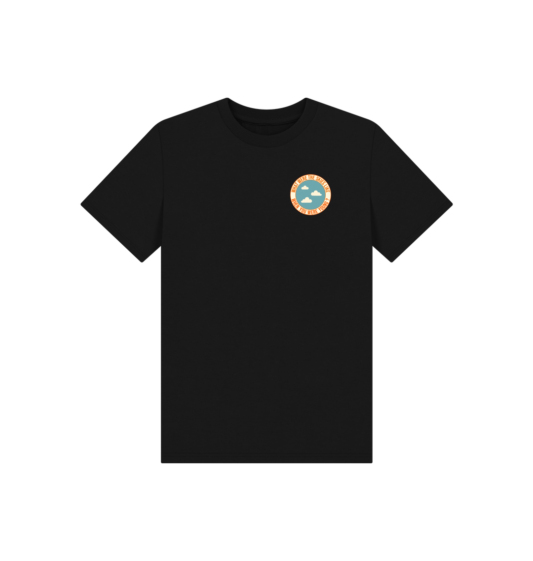 Black Printed Kids T-Shirt