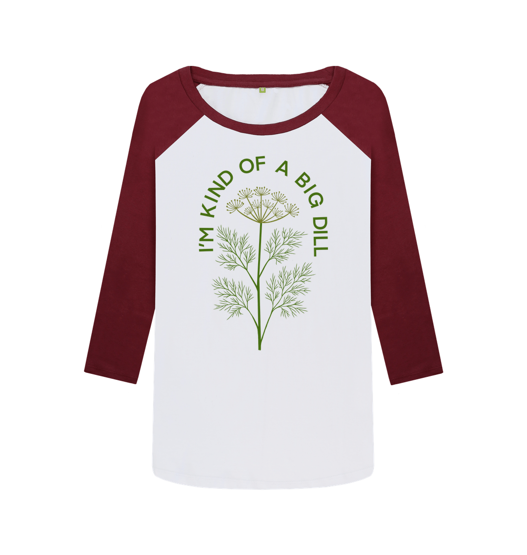 Red Wine-White Printed Baseball T-shirt Front