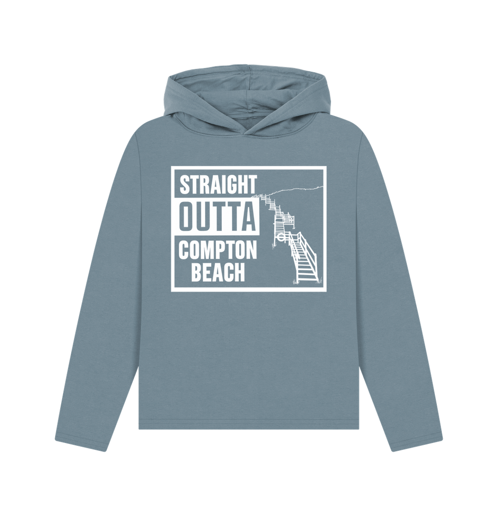 Stone Blue Printed Hoody