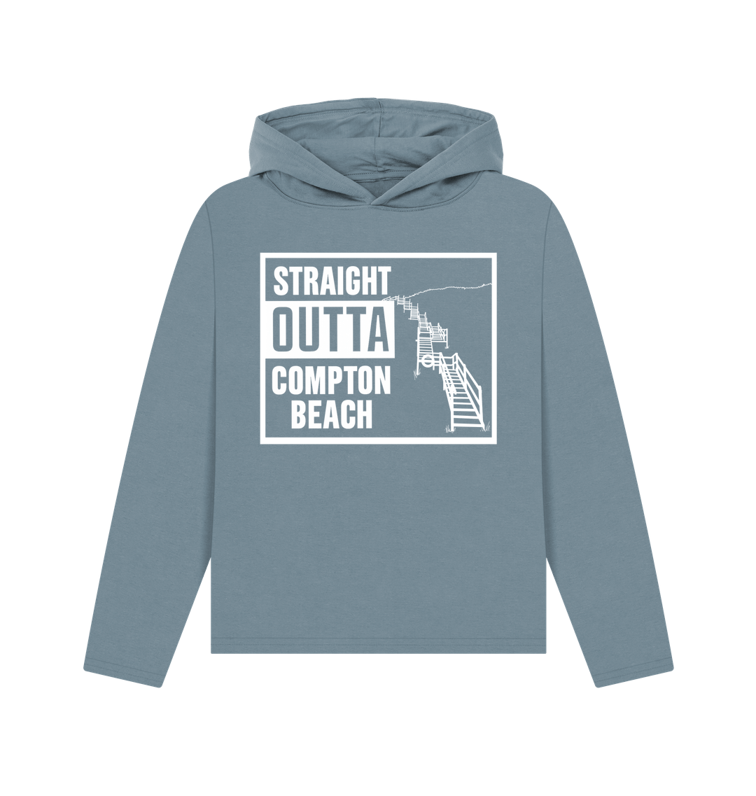 Stone Blue Printed Hoody