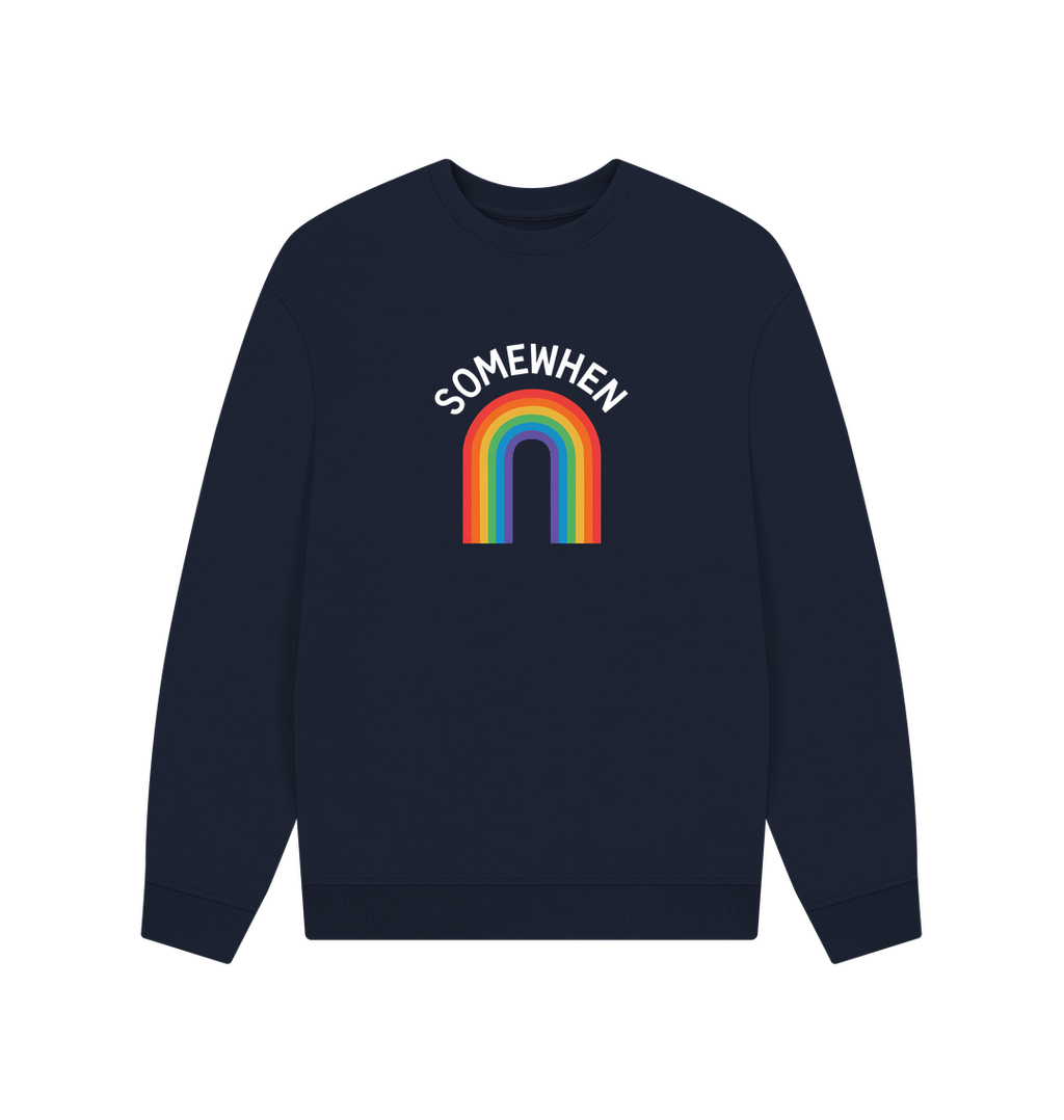Navy Blue Printed Sweater