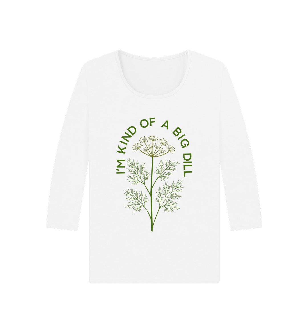 White Printed Long Sleeve T Shirt Front