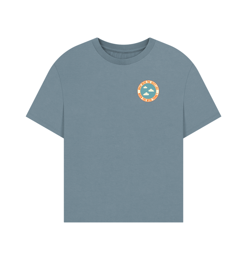 Stone Blue Printed T-shirt