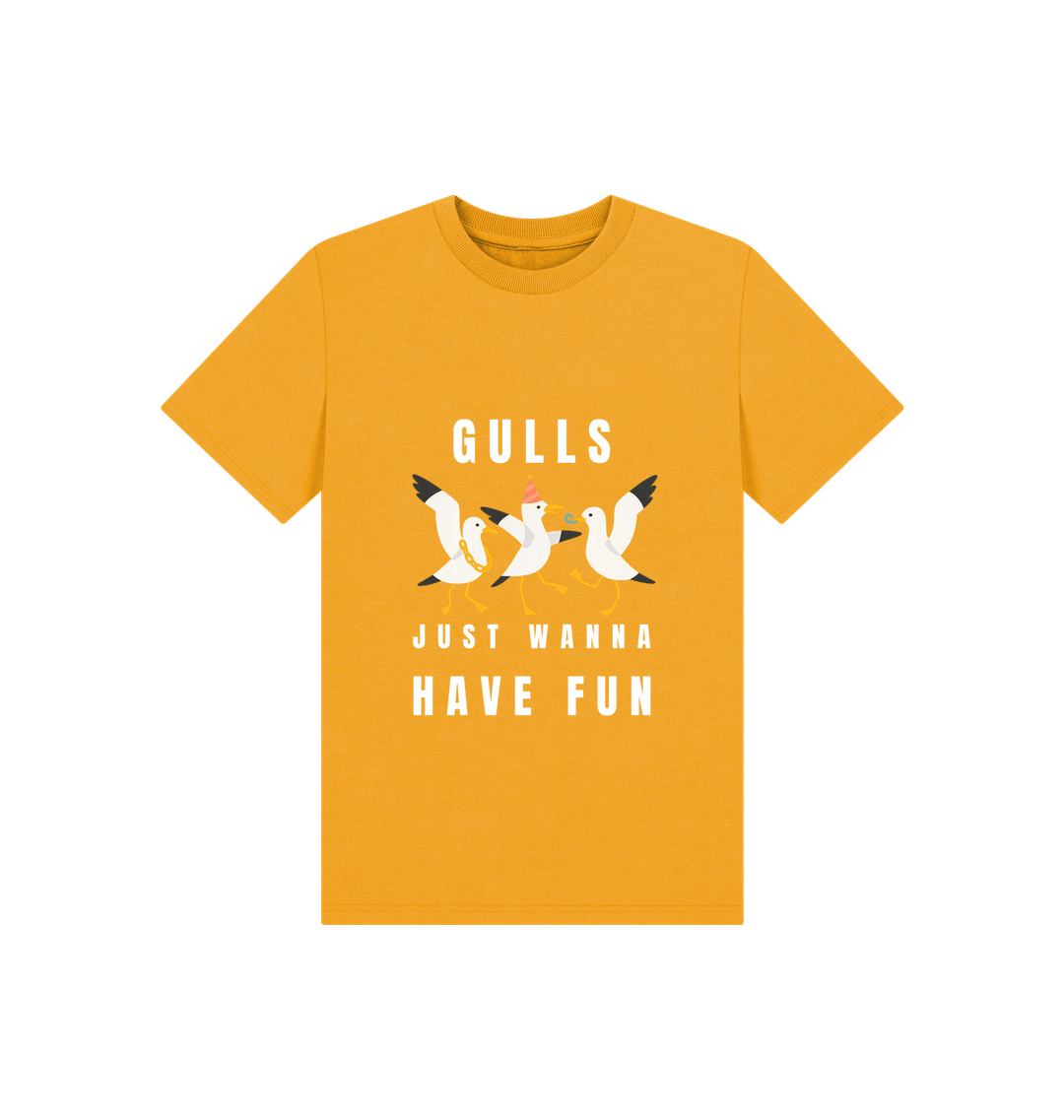 Mustard Printed Kids T-Shirt