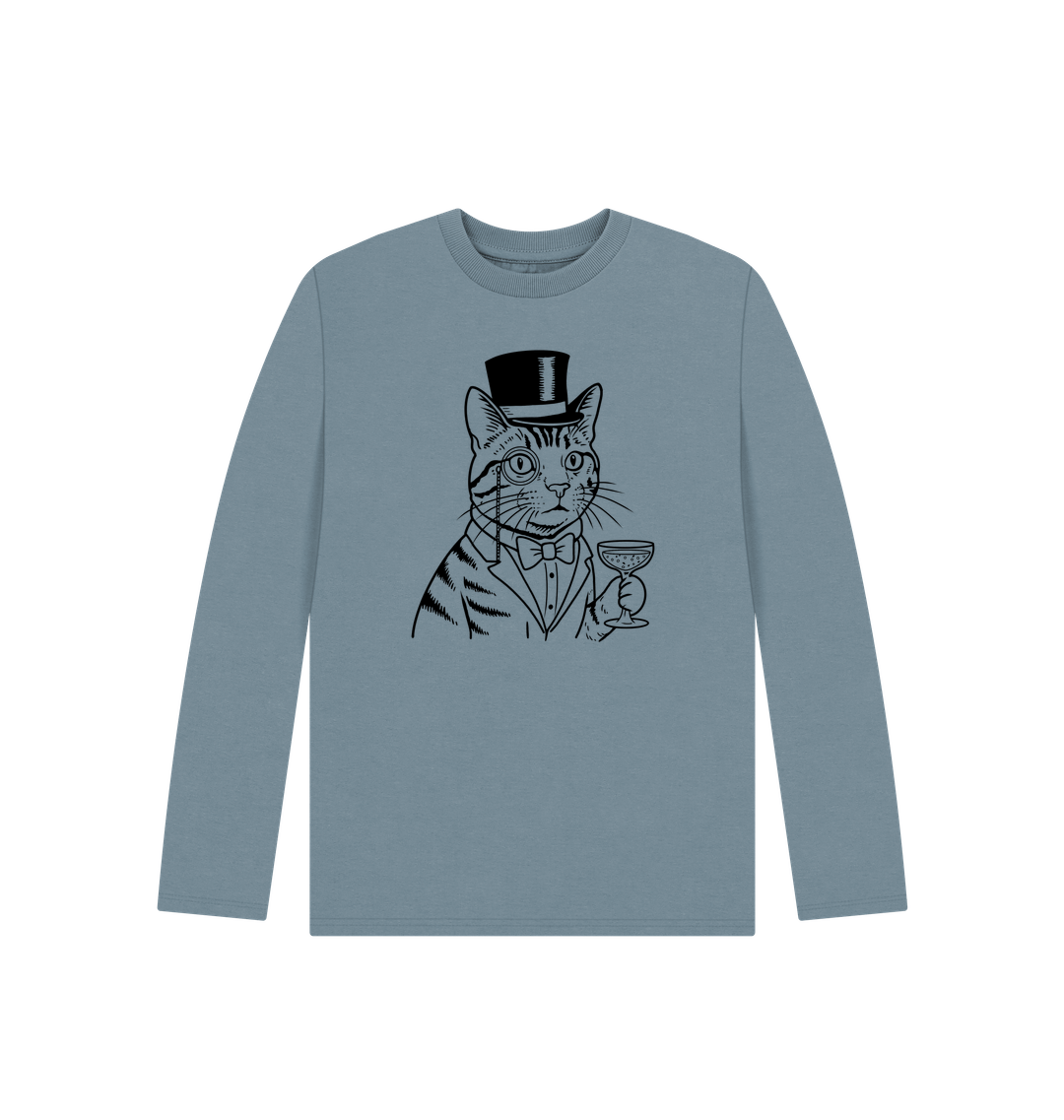 Stone Blue Printed Kids T-Shirt