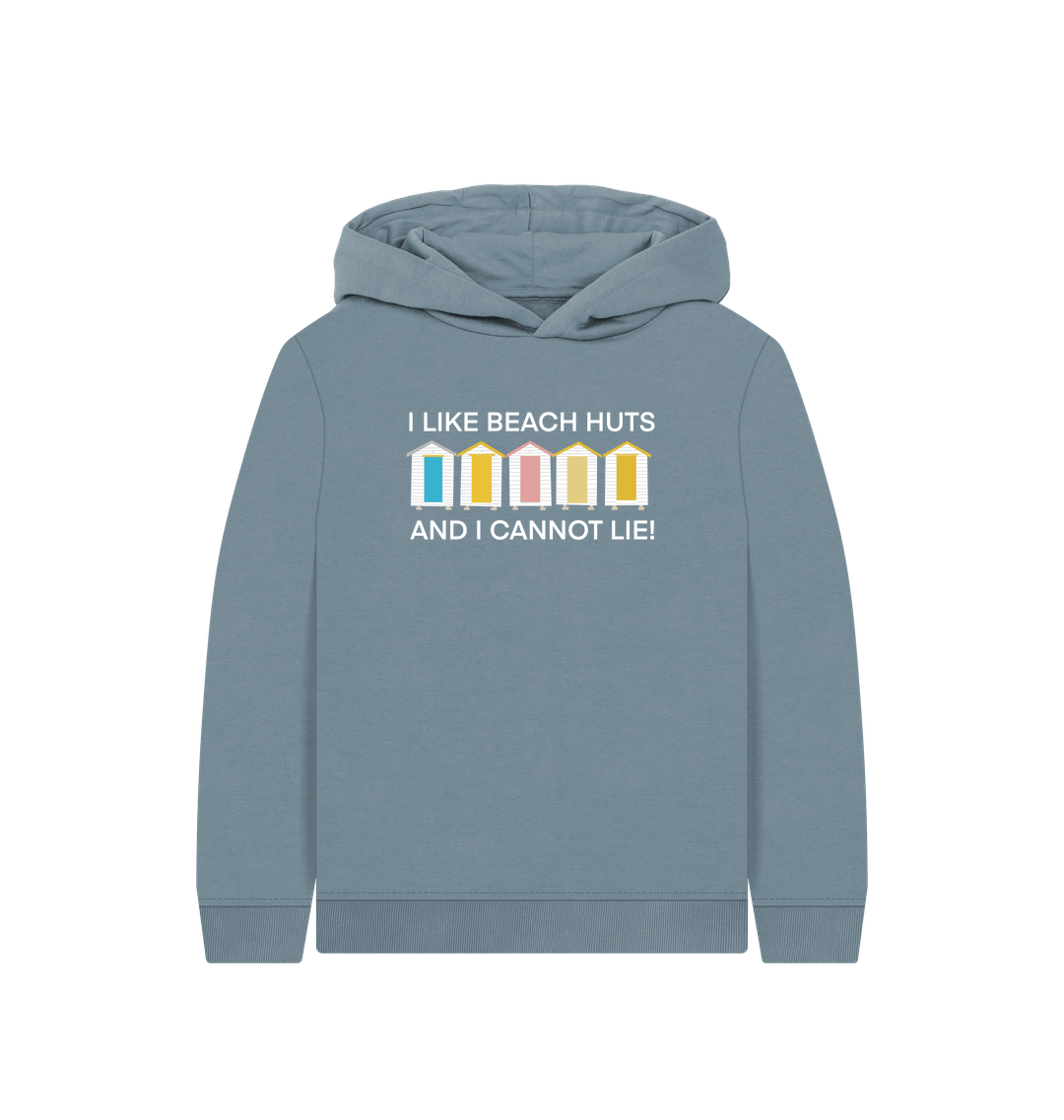 Stone Blue Printed Kids Hoodie