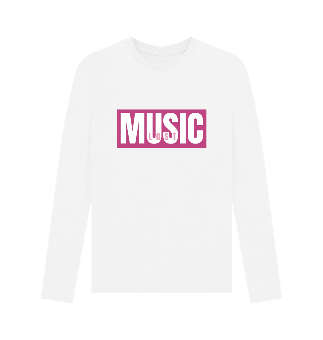 White Printed Long Sleeve T Shirt