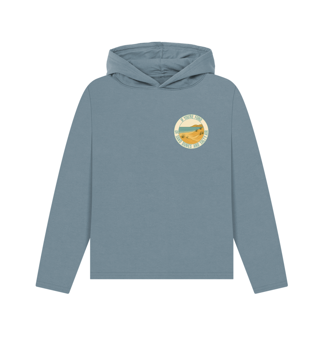 Stone Blue Printed Hoody