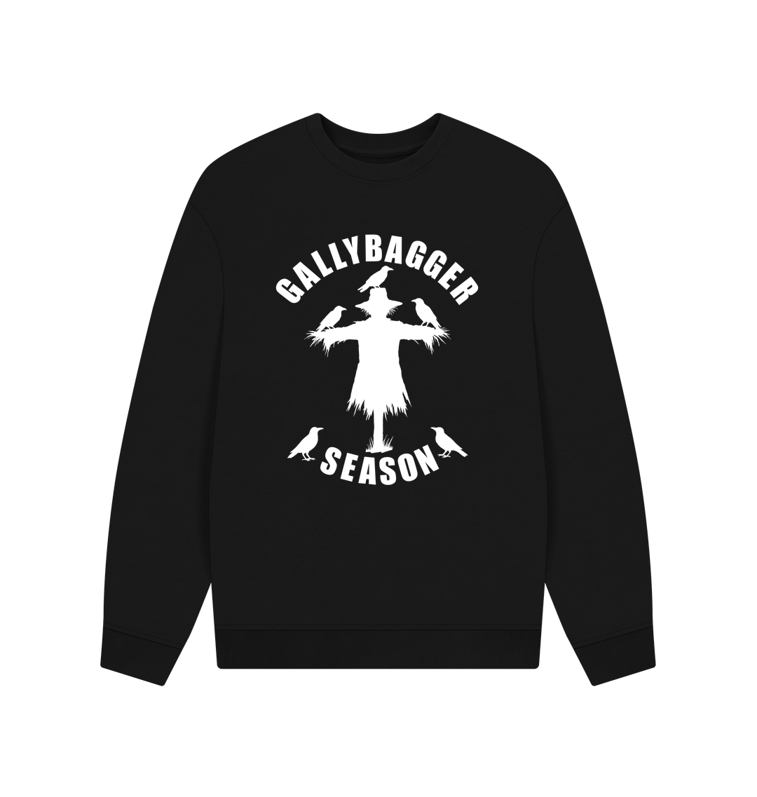 Black Printed Sweater Front