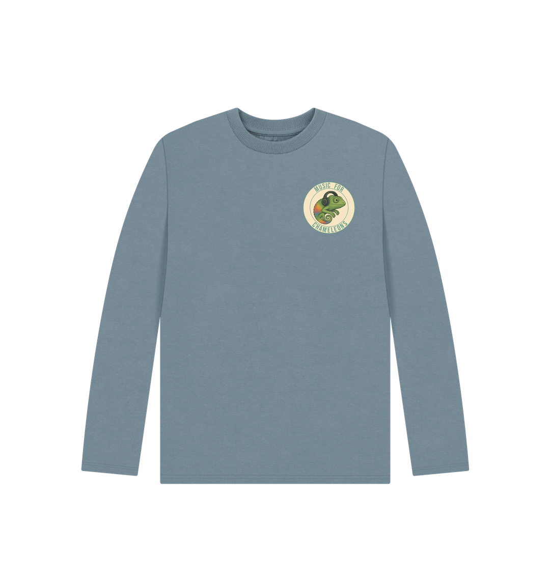 Stone Blue Printed Kids T-Shirt