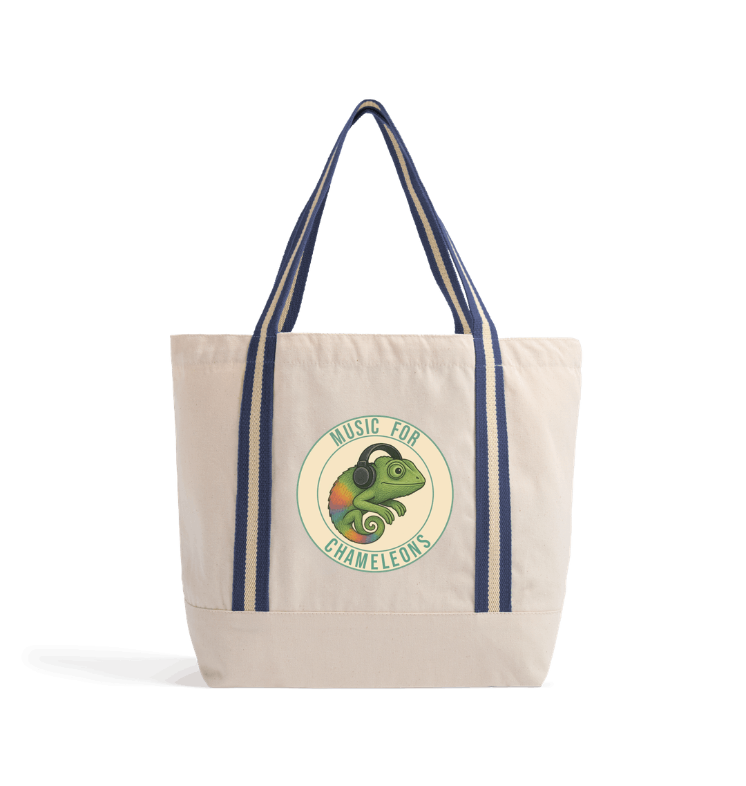 Natural/French Navy Heat Transfer Bag