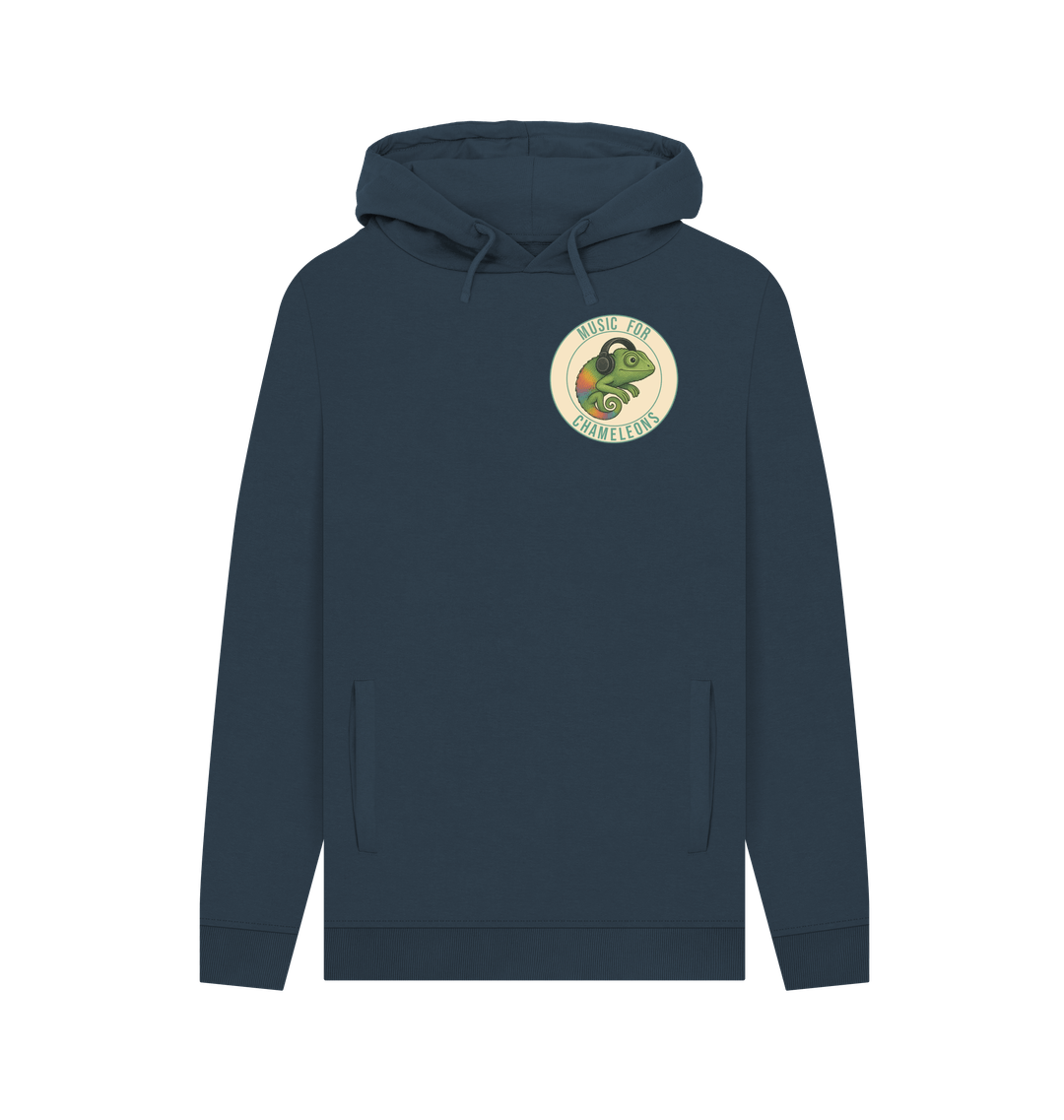 Navy Printed Hoody