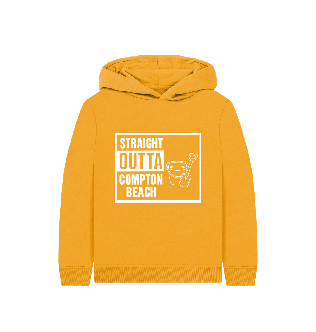 Mustard Printed Kids Hoodie