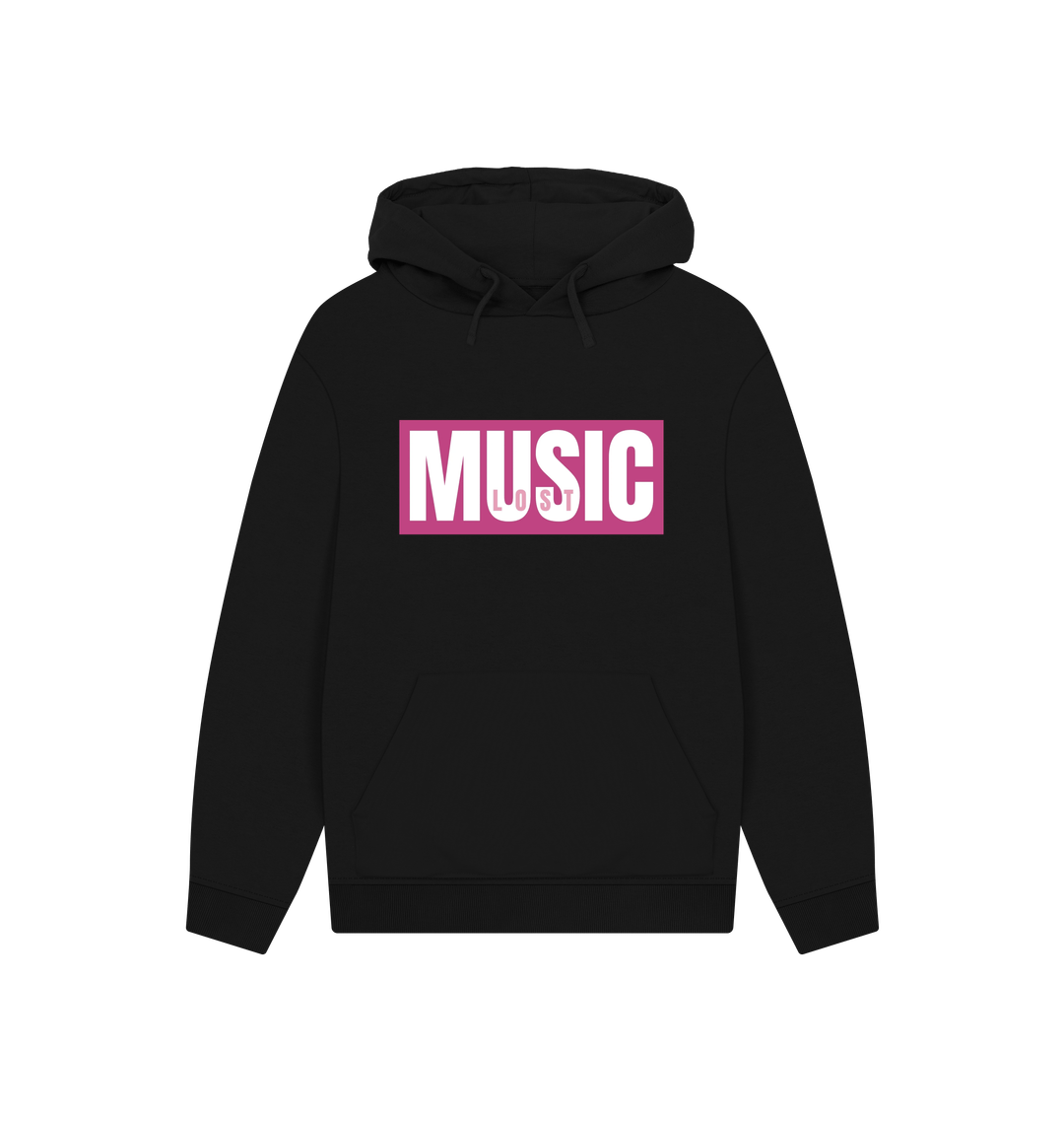 Black Printed Hoody
