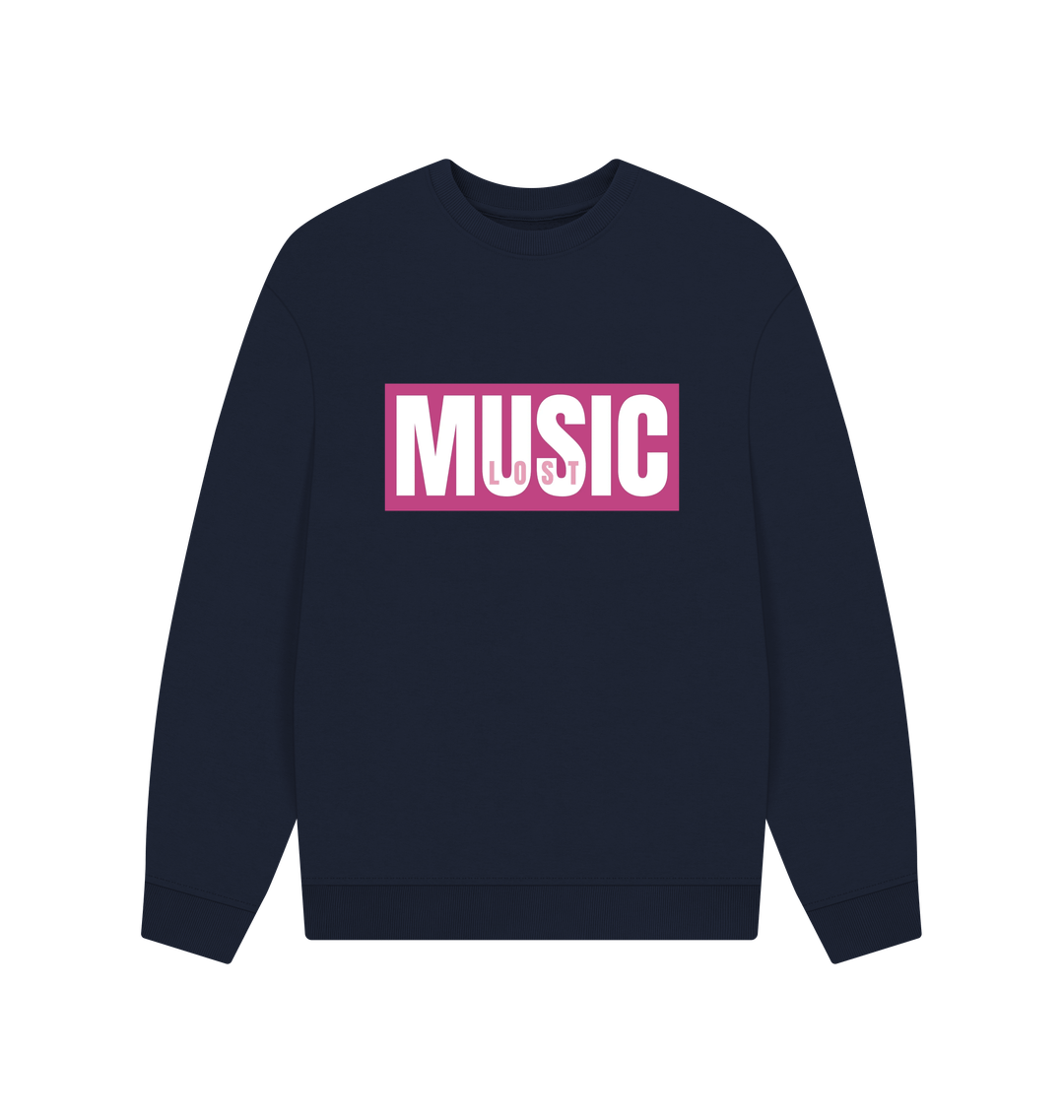 Navy Blue Printed Sweater