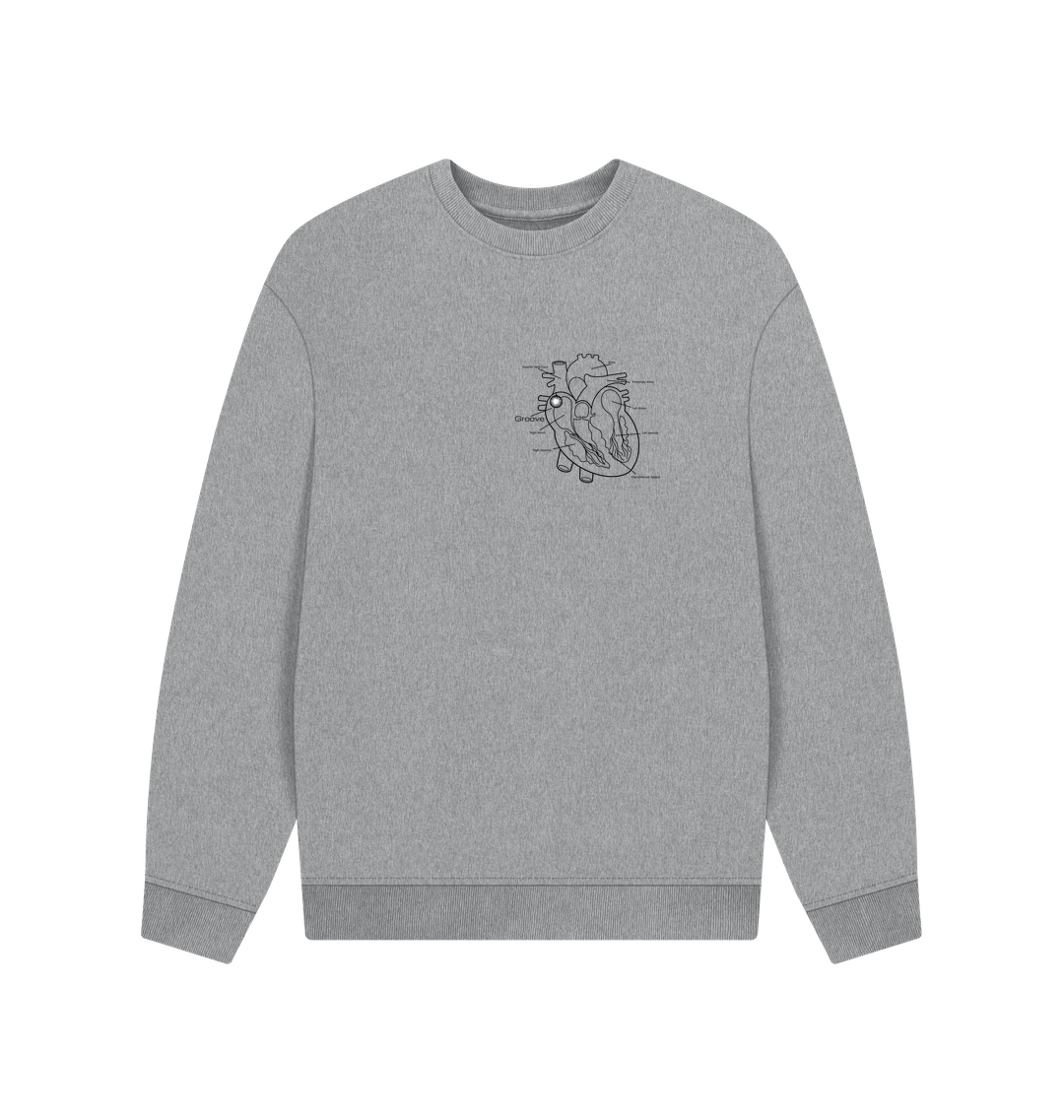 Athletic Grey Printed Sweater