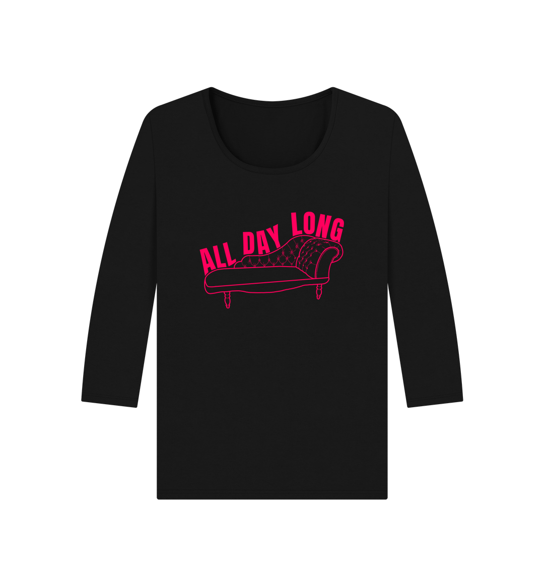Black Printed Long Sleeve T Shirt