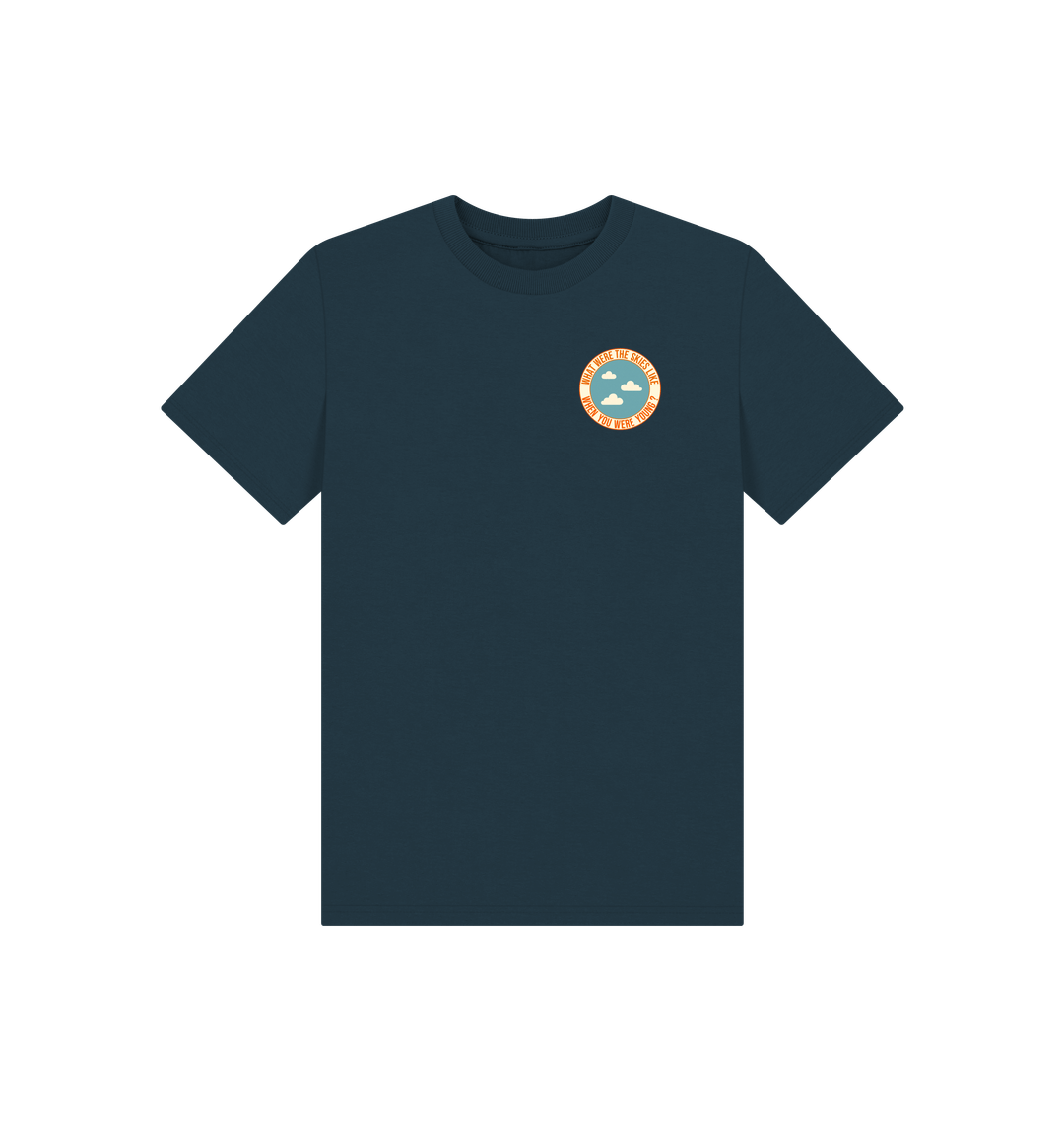 Denim Blue Printed Kids T-Shirt